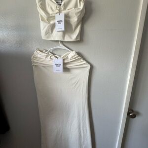 Princess Polly Cream Skirt & Top set.